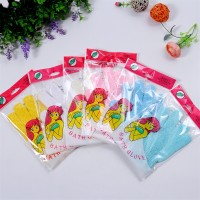 Fashion Body Scrub Exfoliating natural nylon five finger shower bath gloves